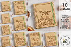 3D Recipe book cover Bundle Laser Cut. Kitchen Decor SVG Product Image 1