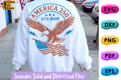 America 250, 1776-2026 SVG, PNG, Bald Eagle,Independence Day Product Image 1