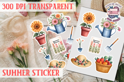 Summer sticker Cute flowers Love Picnic Beach Spring Product Image 1