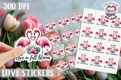 Love sticker Sheet Valentine Day Cute Animals Quote PNG Product Image 1