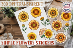 Summer Flowers sticker Scrapbook PNG Botanical Beach Product Image 1