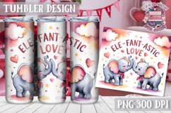 Sublimation Tumbler WRAP Love Design Quote Watercolor Animal Product Image 1