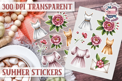 Summer sticker sheet Beach Scrapbook PNG Flowers Vibe Product Image 1