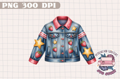 4th of July PNG Sublimation Strawberry berries Patriotic Product Image 1