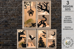 Halloween Window Silhouettes Bundle Lasercut. Halloween SVG Product Image 1