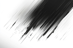 Abstract Black Ink Splatter and Lines on White Background Product Image 1