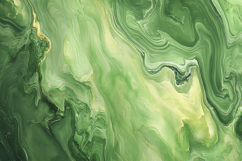 Green and Gold Fluid Art Luxury Background Wallpaper Product Image 1