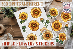Summer Flowers sticker Scrapbook PNG Botanical Beach Product Image 1