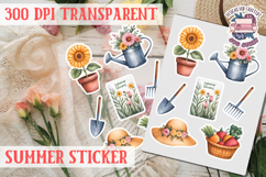 Summer sticker Cute flowers Love Picnic Beach Spring Product Image 1