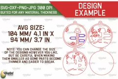 Family Christmas Ornament LaserCut. Christmas Decoration SVG Product Image 2