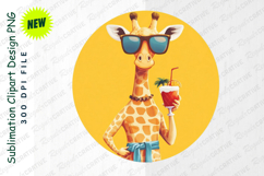 Giraffe Clipart Wearing Sunglasses And Holding Summer Product Image 1