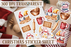Christmas Sticker Sheet Watercolor Winter Holiday PNG Product Image 1