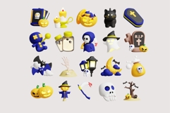 Cute 3D Halloween Elements Pack Product Image 2