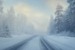 Snowstorm Road Background Product Image 1