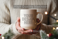Christmas Mug Mockup Template - Christmas Background Product Image 1