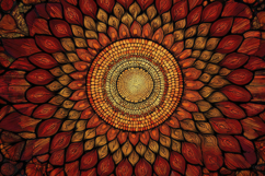 Mosaic Mandala Pattern Background Wallpaper Product Image 1