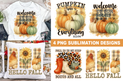 Fall Pumpkin PNG Sublimation Designs | 4 Designs Product Image 2