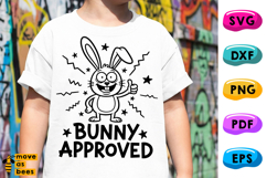 Bunny Approved Svg, Png, Adults, Kids Easter Shirt Svg Product Image 1