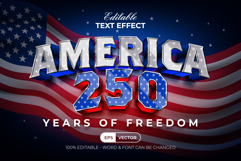 4th of July Text Effect Product Image 1