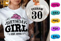 30th Birthday Girl Svg, Png, 1996, Country, Cowgirl, Western Product Image 1