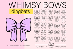 Whimsy Bows - A Cute Bow Outline Font Product Image 1
