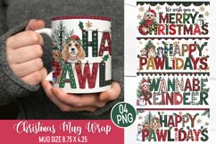 Christmas Mug Wrap Design - Christmas Dog Sublimation Product Image 1