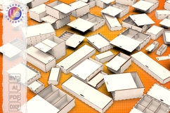 80 Laser Cut Box Bundle SVG Hinged &amp; Slider Designs Product Image 1