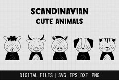 Scandinavian Animals SVG, Black and White Animal Clipart Set Product Image 1