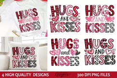 Hugs And Kisses - Valentine's Day Sublimation PNG Design Product Image 1