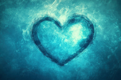 Grunge Ice Heart Background Wallpaper Product Image 1