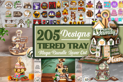 3D Tiered tray Mega bundle lasercut. Seasonal home decor SVG Product Image 1
