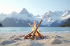 Beach Bonfire Background Product Image 1