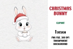 Christmas Bunny, Cute Clipart Product Image 1