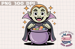 Halloween Kawaii Cute Clipart PNG Funny Ghost Design Product Image 1