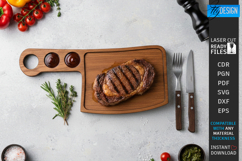 Steak Board Laser Cut | Serving Tray | BBQ Platter | Kitchen Product Image 1