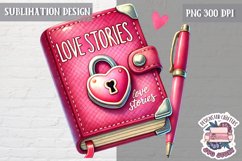 Valentine Quote Symbol Love Sublimation Design PNG Heart Product Image 1