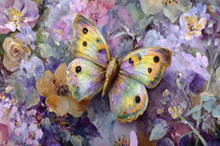 Painting Flower With Butterfly Background Product Image 1