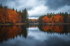 Autumnal Lake Background Wallpaper Product Image 1