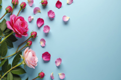 Pink Roses Petals Background Product Image 1