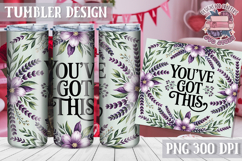 Sublimation Tumbler WRAP Vintage Quote Flowers Motivational Product Image 1