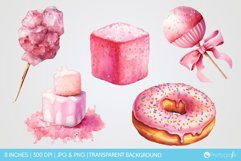 Pink sweets watercolor Illustration Product Image 8