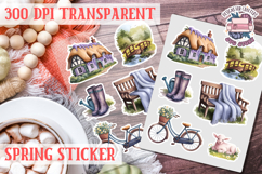 Spring sticker Cute vintage flowers Love PNG Funny Product Image 1