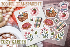 Cozy Garden sticker sheet Flowers Botanical PNG Cute Product Image 1
