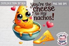 Cute Perfect Match Sublimation Design PNG Couple Food Product Image 1