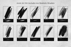 Procreate Areté Art Kit: 10 Realistic Brushes &amp; 8 Canvases Product Image 9