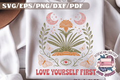 Boho Self Love Muted Colors SVG Design Care Aesthetic Product Image 1