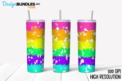 Rainbow Halftone | Tumbler Sublimation Wrap Product Image 1