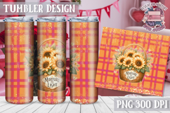 Sublimation Tumbler WRAP Vintage Quote Farm Sunflowers Product Image 1