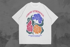 Grow Stronger Summer Inspirational T-shirt Design Product Image 1