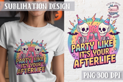 Halloween Skeleton Clipart PNG Sublimation Colored Sarcastic Product Image 1